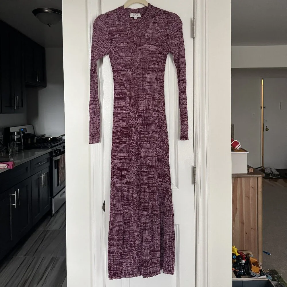 COS Mélange Ribbed Midi Dress - Picture 9 of 9